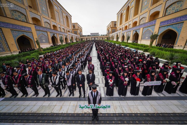 Informe fotográfico | El Santuario de Al-Alawi acoge ceremonia de graduación para 9.000 estudiantes en el patio de Lady Fatima