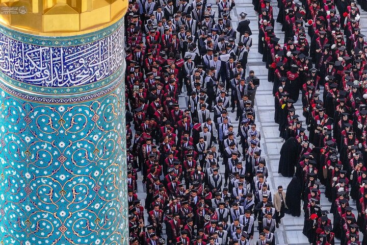 Informe fotográfico | El Santuario de Al-Alawi acoge ceremonia de graduación para 9.000 estudiantes en el patio de Lady Fatima