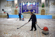 Photos: Dusting, cleaning of Hazrat Masoumeh Holy Shrine ahead of holy month of Ramadan