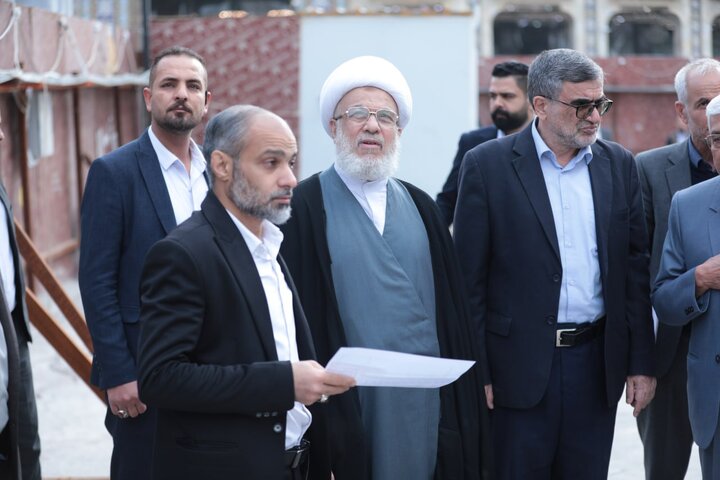 تقرير مصور/ بواقع عمل 18 ساعة يوميا: استمرار العمل في مشروع صحن الامام الحسن (ع)