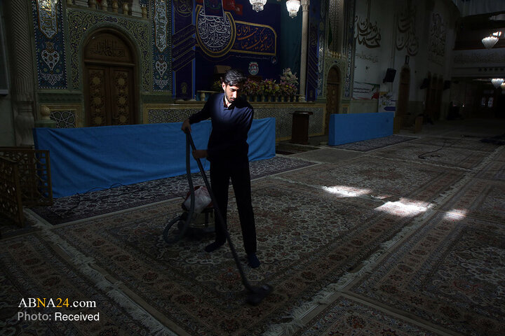 Photos: Dusting, cleaning of Hazrat Masoumeh Holy Shrine ahead of holy month of Ramadan
