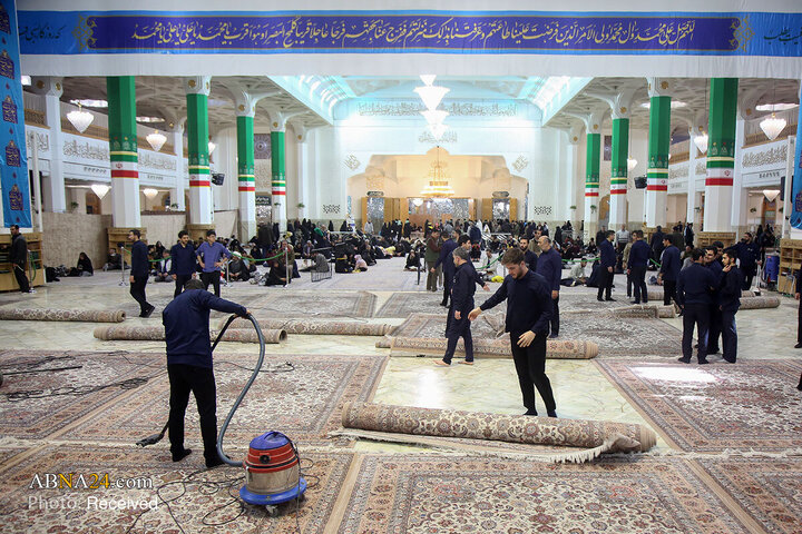 Photos: Dusting, cleaning of Hazrat Masoumeh Holy Shrine ahead of holy month of Ramadan