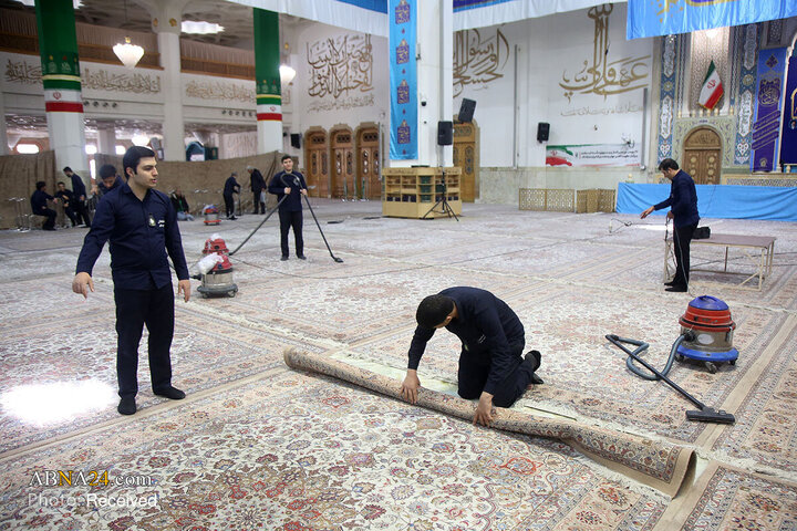 Photos: Dusting, cleaning of Hazrat Masoumeh Holy Shrine ahead of holy month of Ramadan