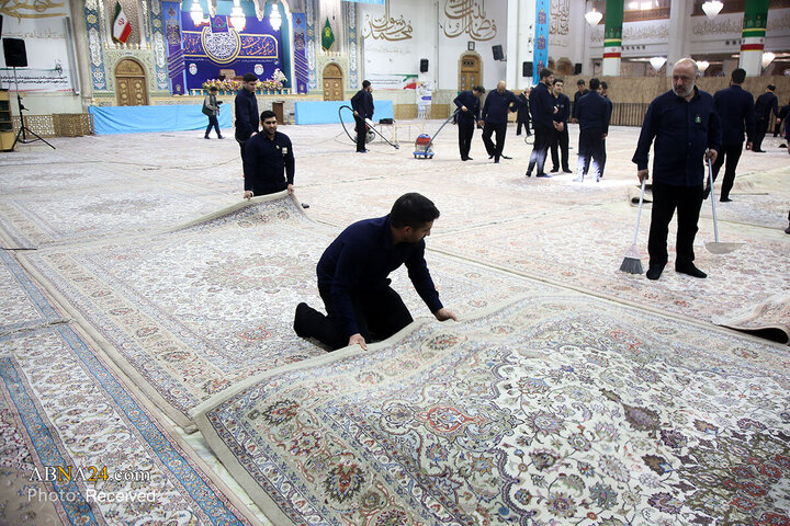 Photos: Dusting, cleaning of Hazrat Masoumeh Holy Shrine ahead of holy month of Ramadan