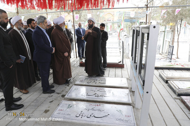 Hebûna Sekreterê Giştî yê Civata Cîhanî ya Ehlê Beytê (S.X )li Gulzara Şehîdan Beheşta Zehra