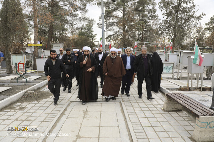 Hebûna Sekreterê Giştî yê Civata Cîhanî ya Ehlê Beytê (S.X )li Gulzara Şehîdan Beheşta Zehra