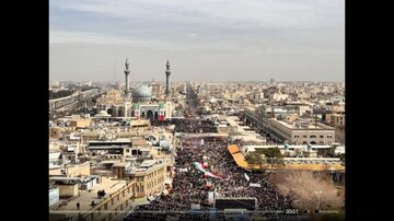 Видео | Сејид Әли Хомејнинин 22 Бәһмән, Гум јүрүшүндәки чыхышындан бир һиссә