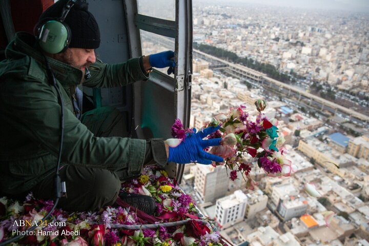 تصاویر هوایی از راهپیمایی 22 بهمن در قم