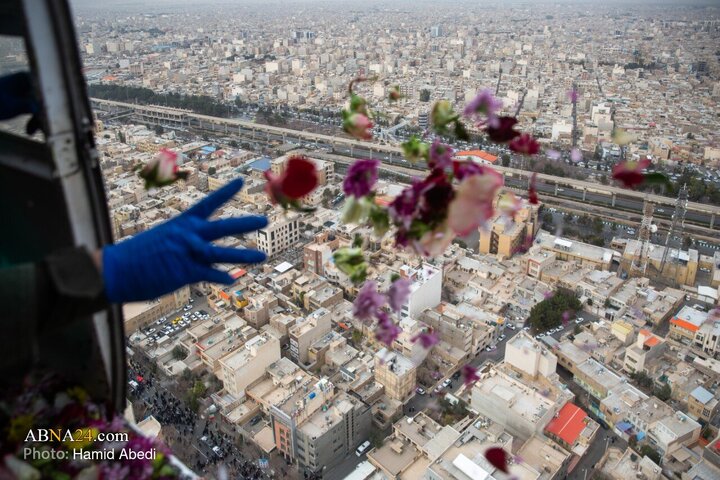 تصاویر هوایی از راهپیمایی 22 بهمن در قم