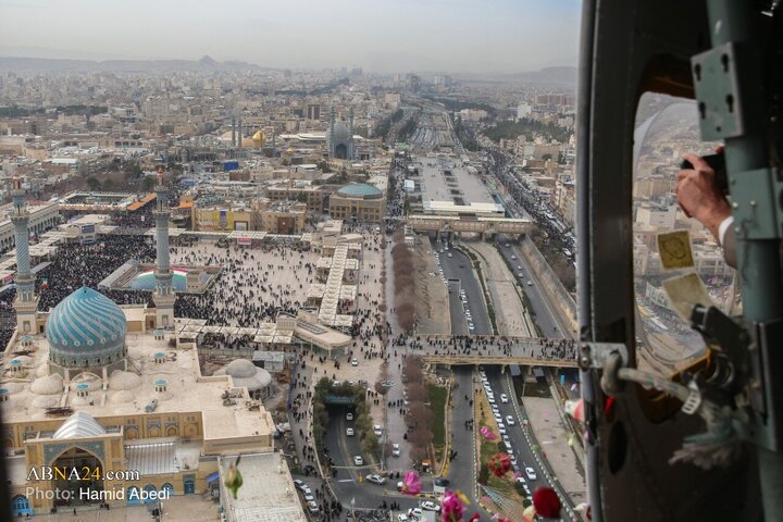 Informe fotográfico | Imágenes aéreas de la marcha del 22 de Bahman en Qom
