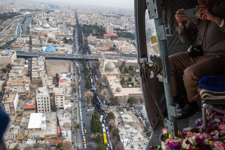 Informe fotográfico | Imágenes aéreas de la marcha del 22 de Bahman en Qom