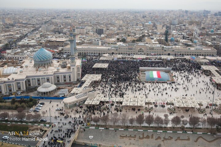 Informe fotográfico | Imágenes aéreas de la marcha del 22 de Bahman en Qom