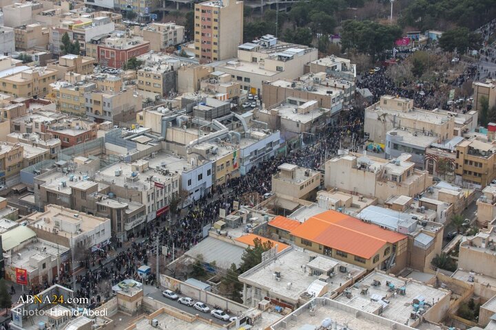 Informe fotográfico | Imágenes aéreas de la marcha del 22 de Bahman en Qom
