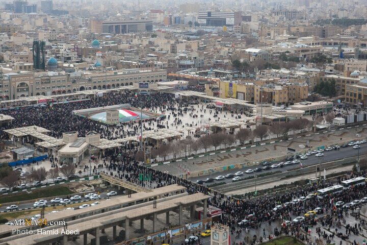 Informe fotográfico | Imágenes aéreas de la marcha del 22 de Bahman en Qom