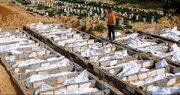 Gaza families bury bodies and remains of unidentified victims
