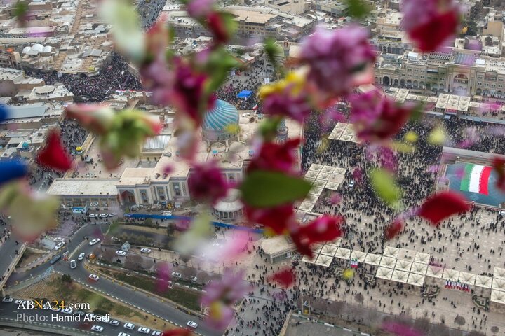 Photos: Aerial Footage Captures February 11 Rally in Qom