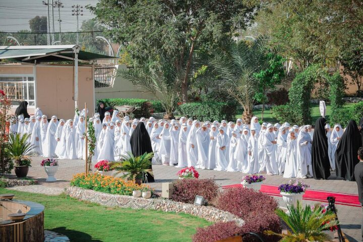 تقرير مصور/ إقامة حفل التكليف الشرعي للفتيات ضمن مشروع الورود الفاطمية للعتبة العباسية