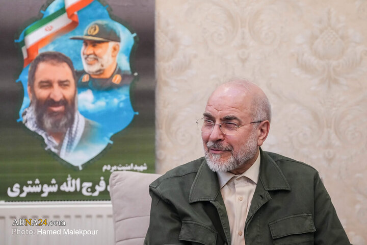 Photos: Dr. Ghalibaf meets family of Martyr Farajollah Shushtari