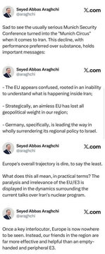 Pagpuna ni Abbas Araghchi sa European Union at sa Munich Security Conference