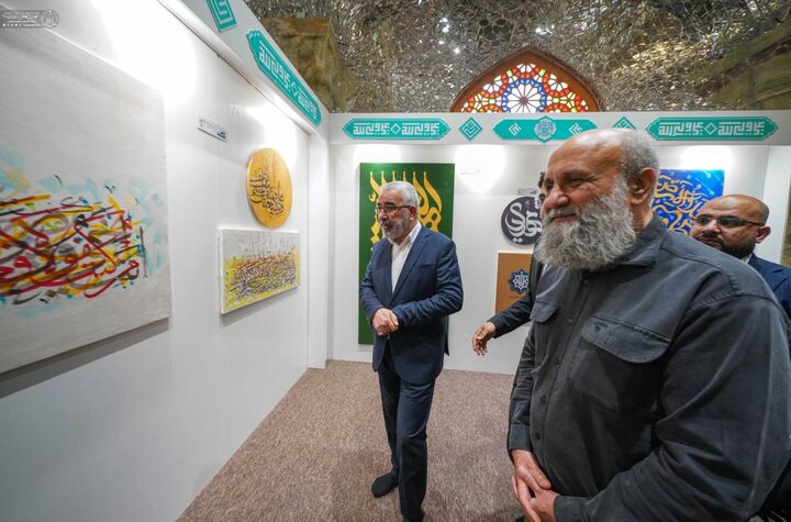 تقرير مصور/ بأكثر من مئة لوحة فنية افتتاح معرض (فنّ الانتظار) في العتبة العلوية المقدسة