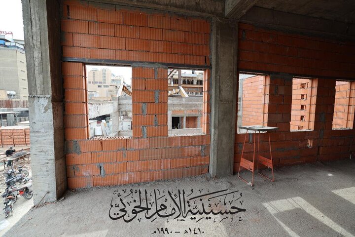 Informe fotográfico | La Husayniyah del Imam al-Khoei en Kerbala alcanza etapas avanzadas de construcción