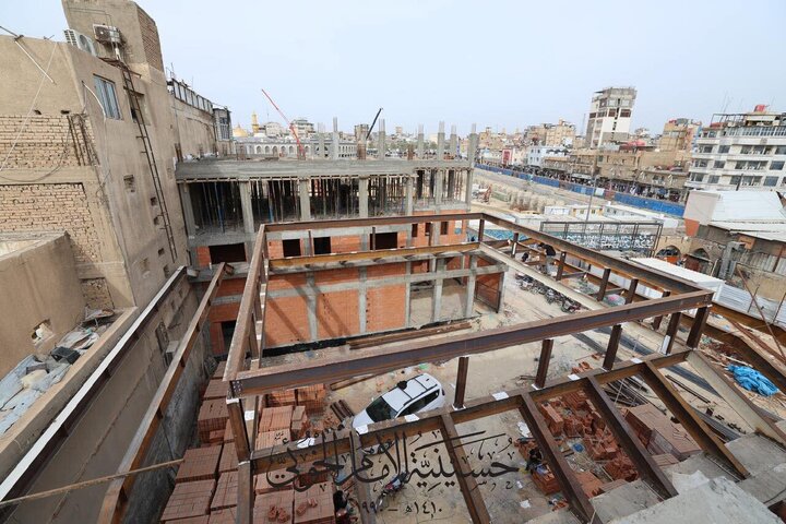 Informe fotográfico | La Husayniyah del Imam al-Khoei en Kerbala alcanza etapas avanzadas de construcción