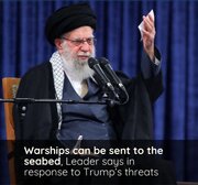 Matangazo Makubwa ya Onyo lililotolewa na Kiongozi wa Mapinduzi kwa Trump katika Vyombo vya Habari vya Kiarabu