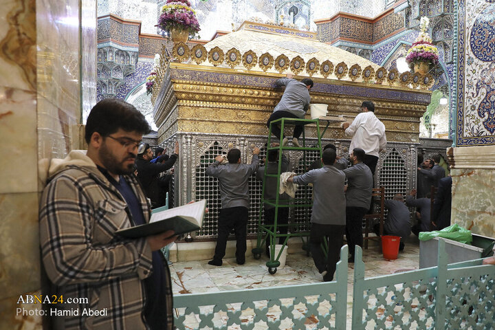 Photos: Cleaning Ceremony of Sacred Mausoleum of Hazrat Masoumeh Holy Shrine