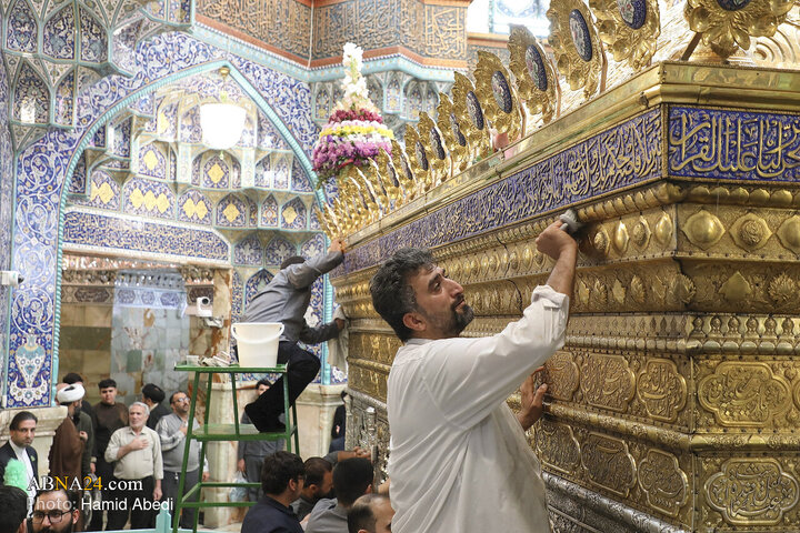 Photos: Cleaning Ceremony of Sacred Mausoleum of Hazrat Masoumeh Holy Shrine