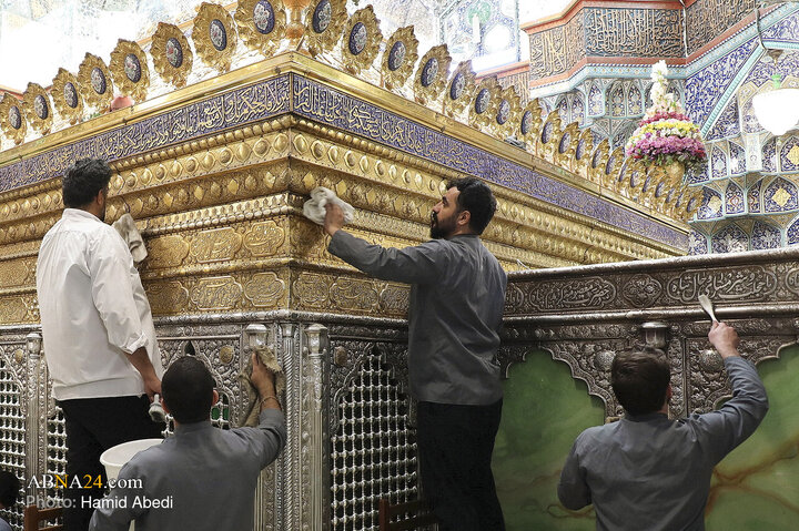 Photos: Cleaning Ceremony of Sacred Mausoleum of Hazrat Masoumeh Holy Shrine