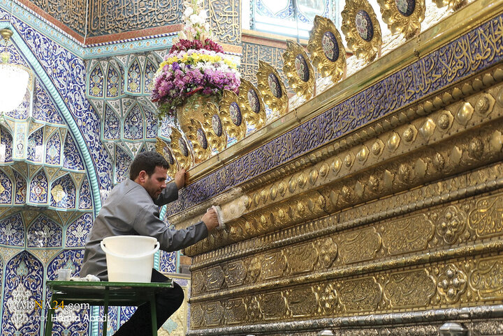 Photos: Cleaning Ceremony of Sacred Mausoleum of Hazrat Masoumeh Holy Shrine