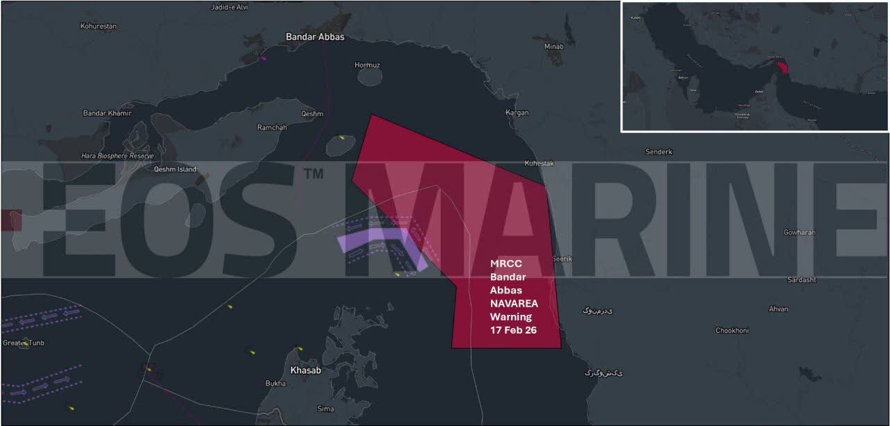 Bahagi ng Pag-eensayo ng Iranian Navy na Nakakaapekto sa Mga Ruta ng Paglalayag
