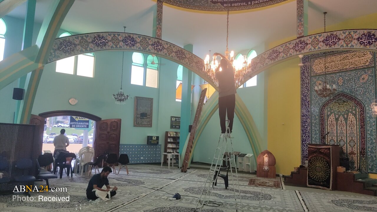 تصاویر | برزیل؛ آماده‌سازی و نظافت مسجد امام علی(ع) در آستانۀ ماه رمضان