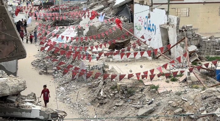 图片 | 美化加沙汗尤尼斯废墟迎接斋月