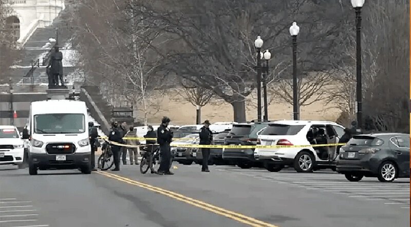 امریکی کانگریس کے قریب سیکورٹی حادثہ