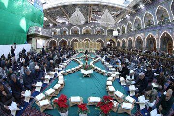 تصاویر | محفل ختم قرآن ماه رمضان در حرم حضرت عباس(ع)