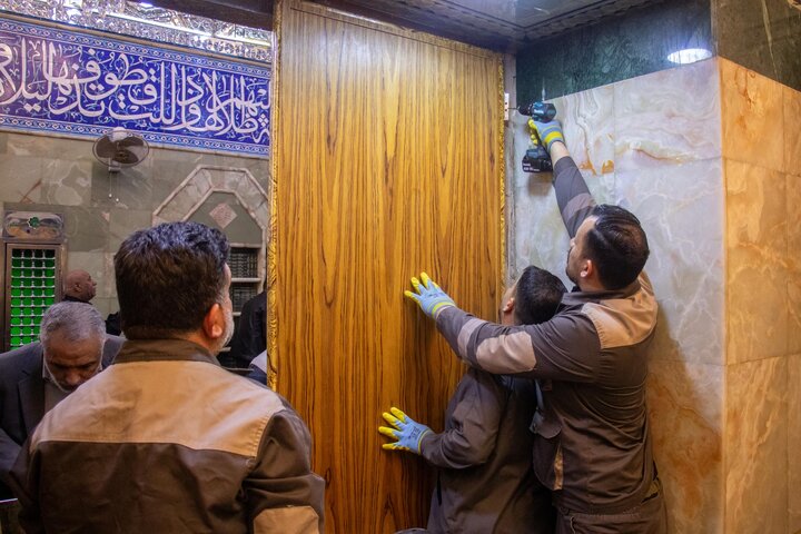 تقرير مصور/ أعمال الإدامة الدورية لأبواب العتبة العباسية المقدسة