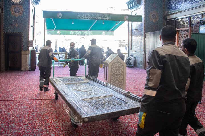 تقرير مصور/ أعمال الإدامة الدورية لأبواب العتبة العباسية المقدسة