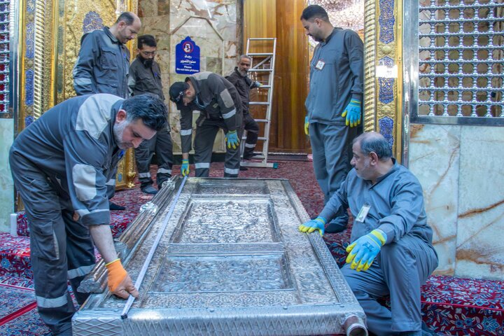 تقرير مصور/ أعمال الإدامة الدورية لأبواب العتبة العباسية المقدسة