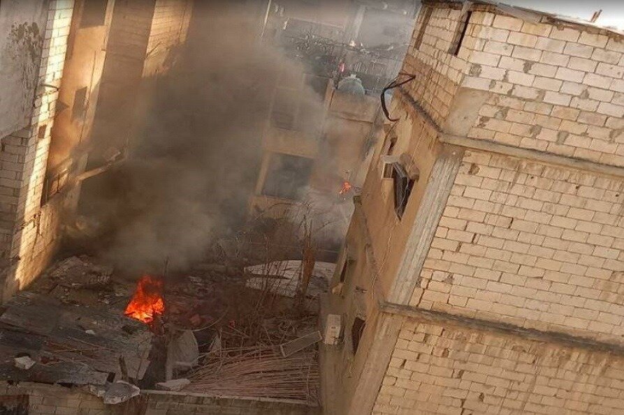 مسيرة للعدو الصهيوني تقصف مخيم عين الحلوة في لبنان