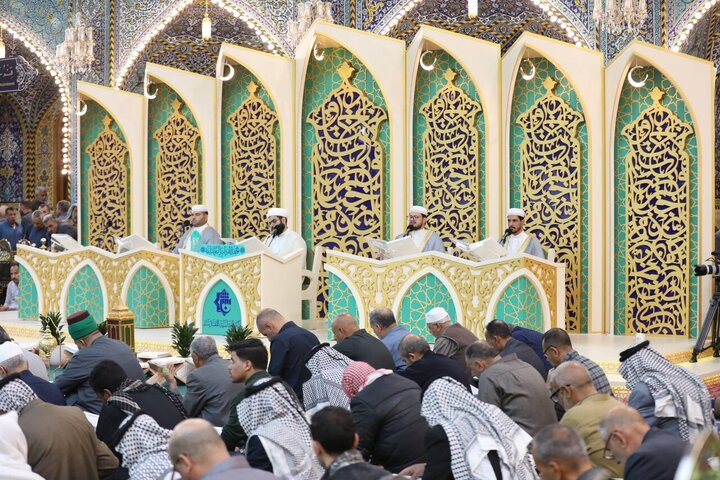 Informe fotográfico |El Santuario Sagrado de Al-Abbas lanza la recitación central coránica de Ramadán con recitadores de élite