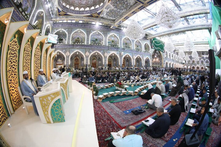 Informe fotográfico |El Santuario Sagrado de Al-Abbas lanza la recitación central coránica de Ramadán con recitadores de élite
