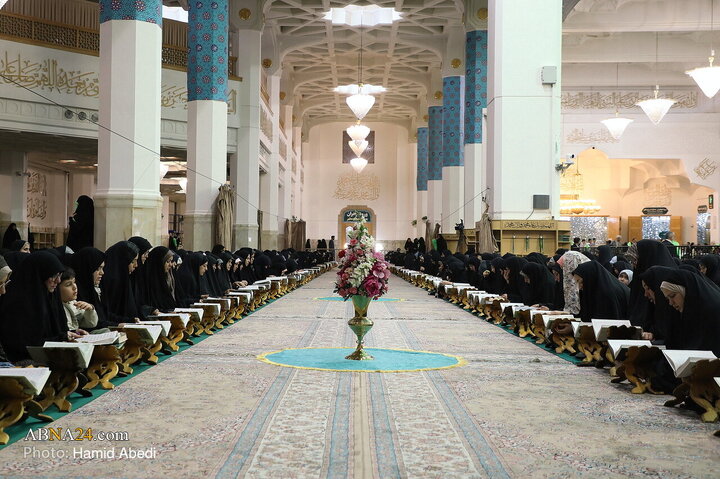 تقرير مصور/ ختمة قرآنية رمضانية في حرم السيدة المعصومة (ع) بمدينة قم