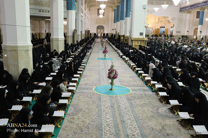 تقرير مصور/ ختمة قرآنية رمضانية في حرم السيدة المعصومة (ع) بمدينة قم