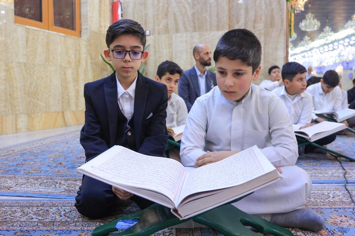 تقرير مصور/ انطلاق الختمة القرآنية المرتلة في مقام الإمام المهدي (عج) بكربلاء