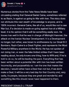 Muling Nagbanta si Donald Trump sa Mamamayan ng Iran