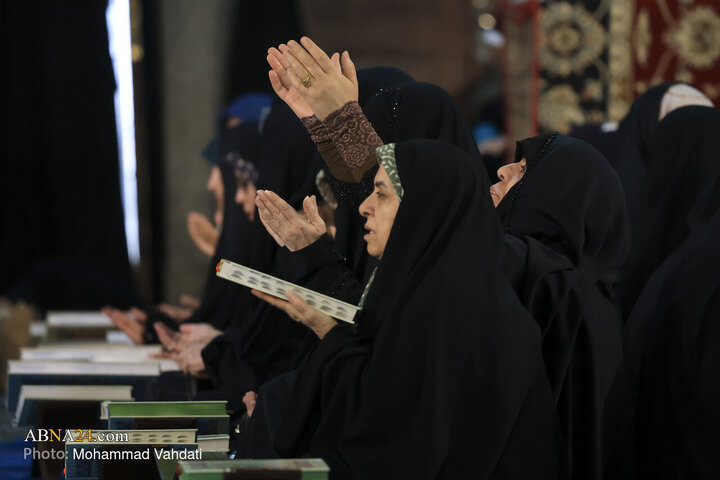 تقرير مصور/ ختمة قرآنية رمضانية في حرم "عبد العظيم الحسيني" (ع) بمدينة ري الايرانية