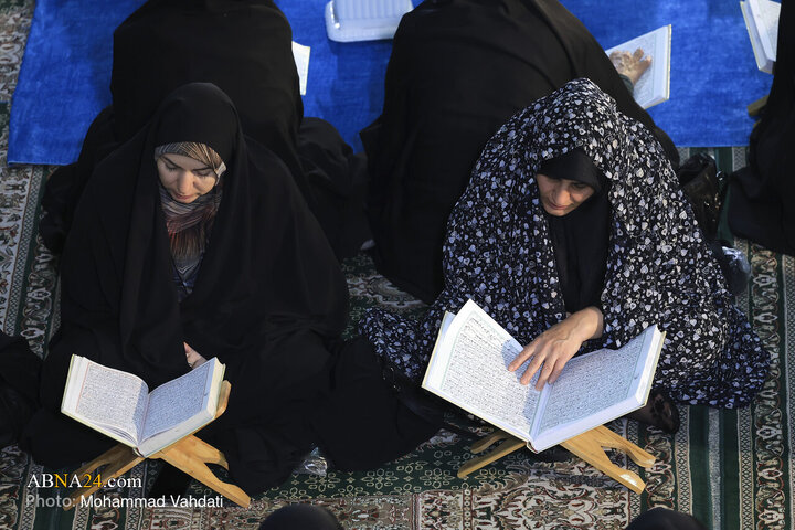 تقرير مصور/ ختمة قرآنية رمضانية في حرم "عبد العظيم الحسيني" (ع) بمدينة ري الايرانية