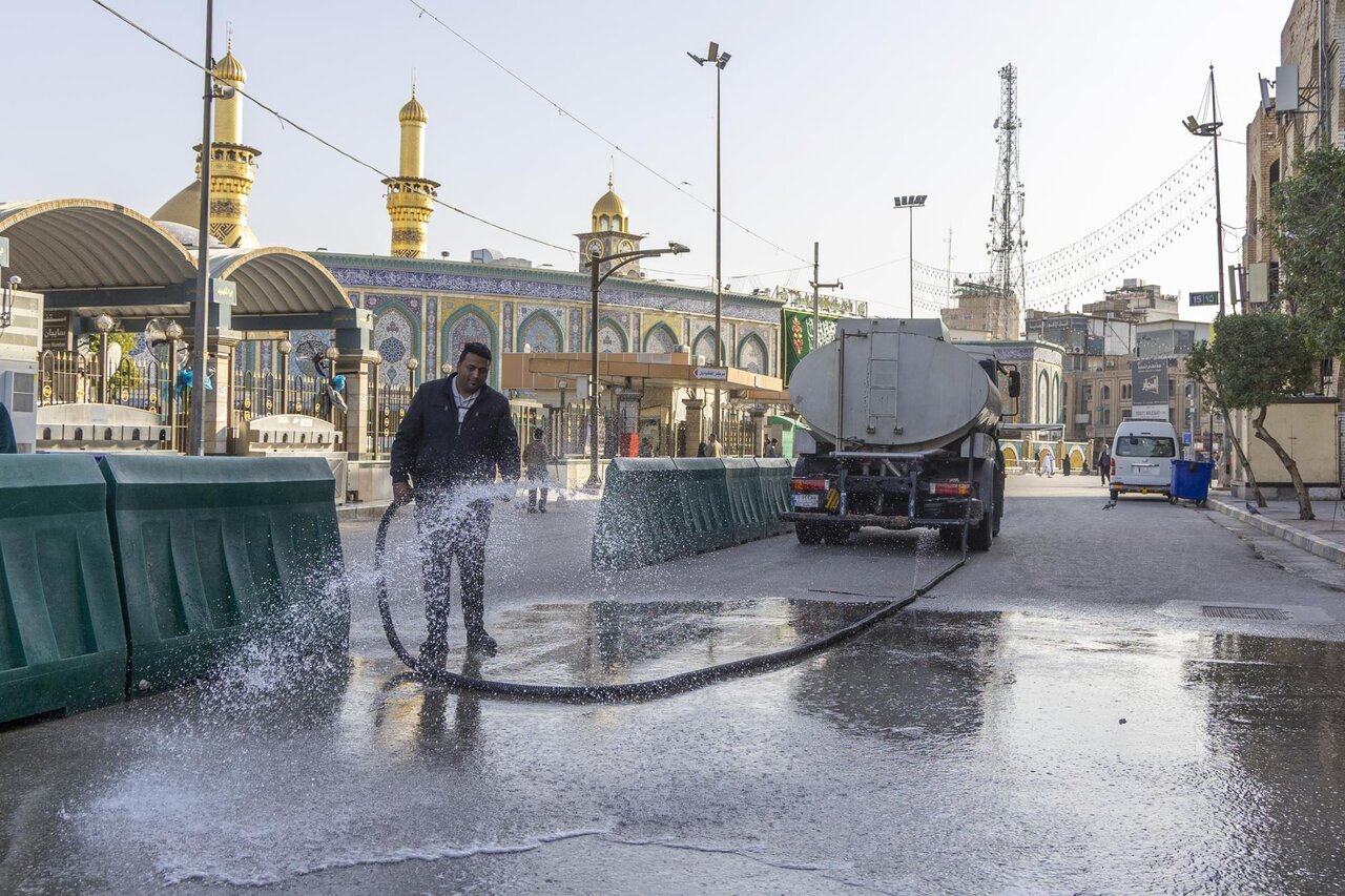 Cleaning campaigns around Al-Abbas holy shrine during blessed month of Ramadan (+Photos)