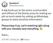 Pahayag ng grupong hacker na “Hanzala”: Nasa aming akses ang sensitibong impormasyon ng hukbo ng rehimeng Siyonista